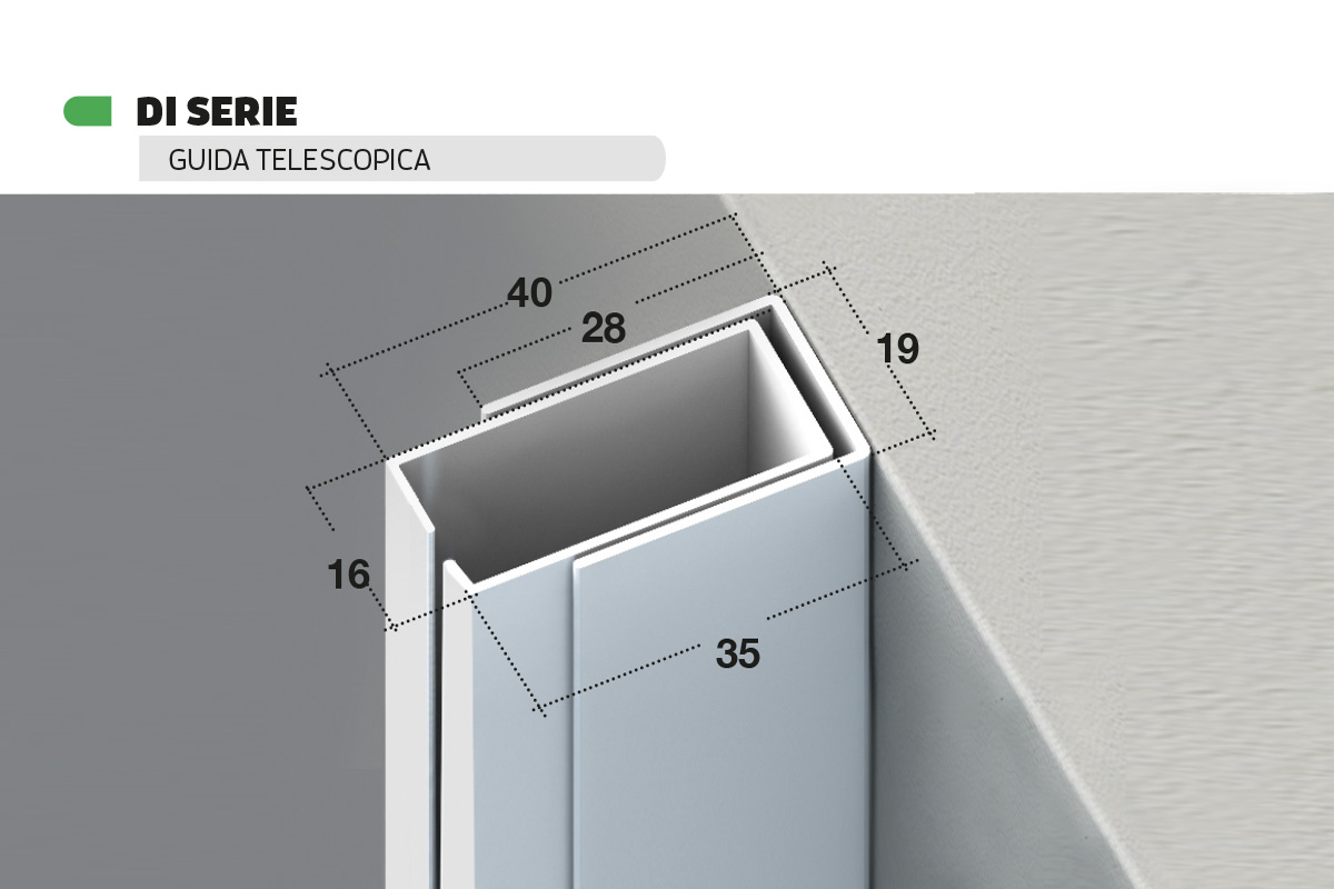 Guida telescopica verticale Guida telescopica verticale